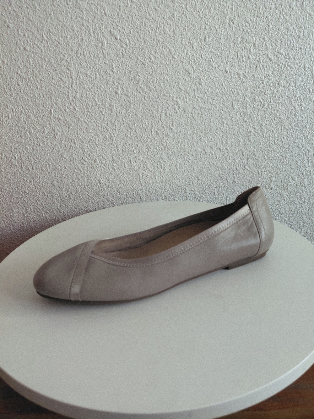 Vionic Taupe Leather Ballet Flats
